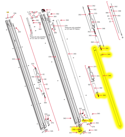 Minn Kota 10' Talon Spike Replacement Kit 2882007