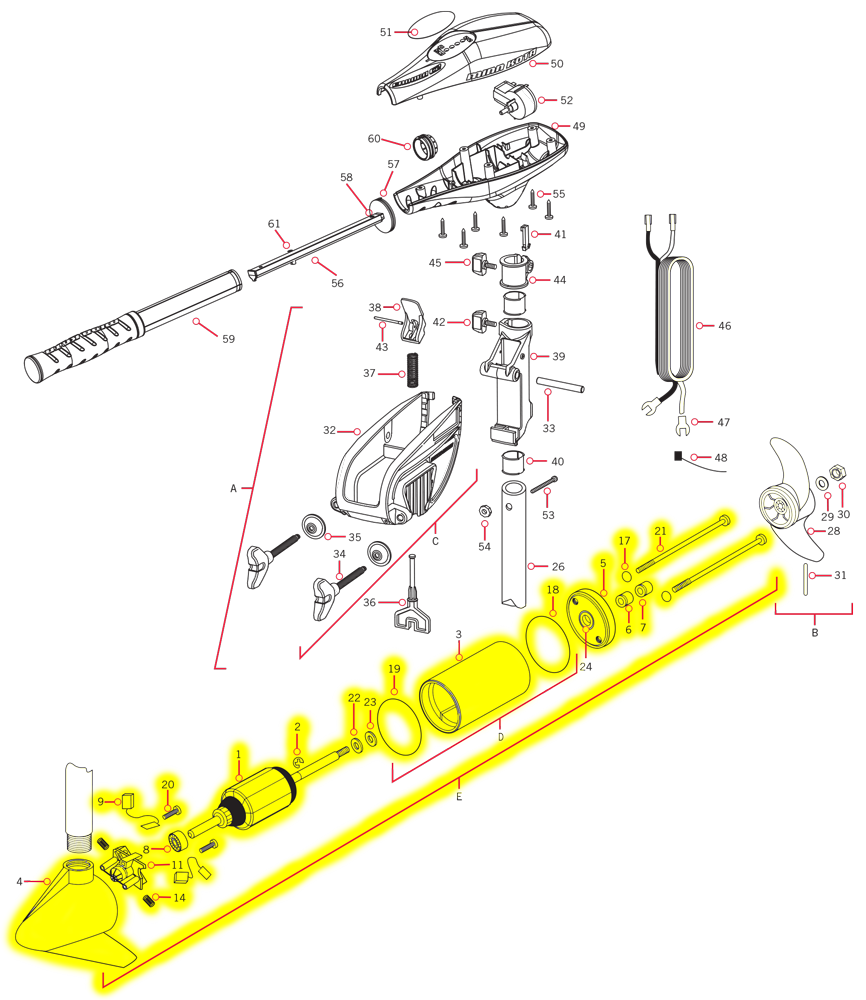 minn⟡.· Minn Kota 30# Lower Unit Assembly SC FW 2069278 | Northland